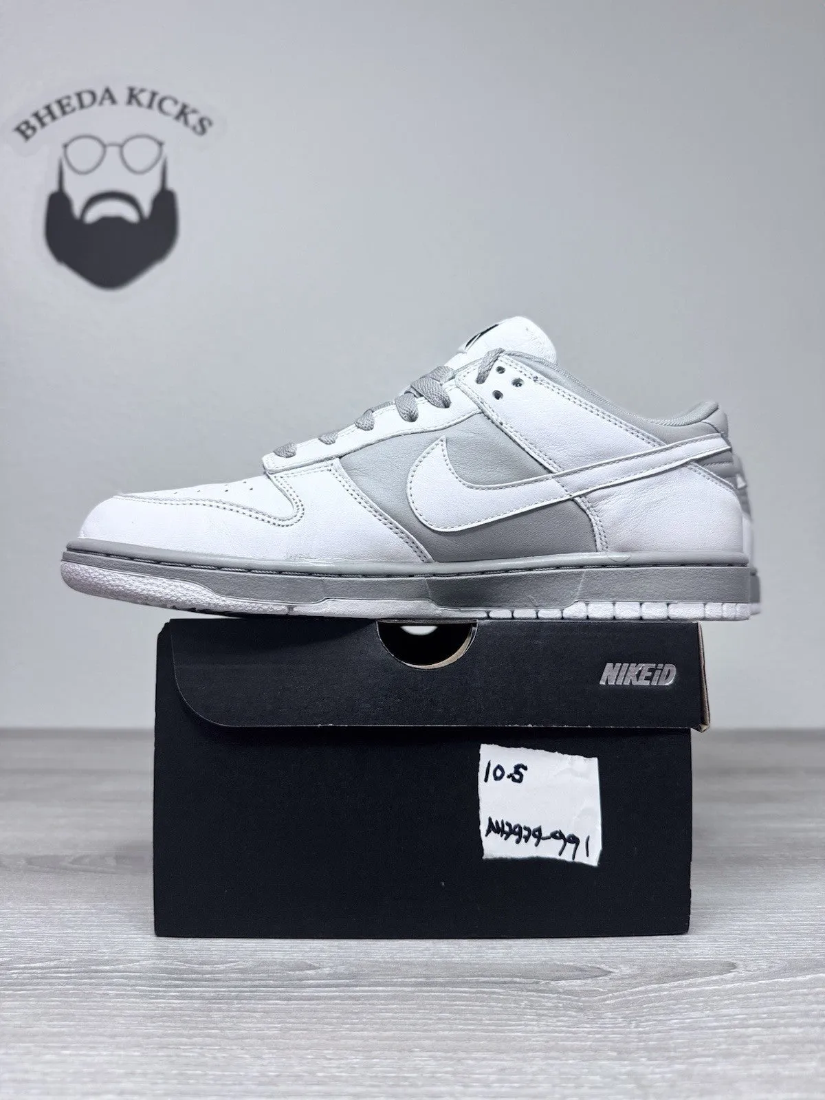 Best Asics Trail Running Shoe Size 10.5 - Nike Dunk Low By You Nike ID White Grey Dunk AH7979-992