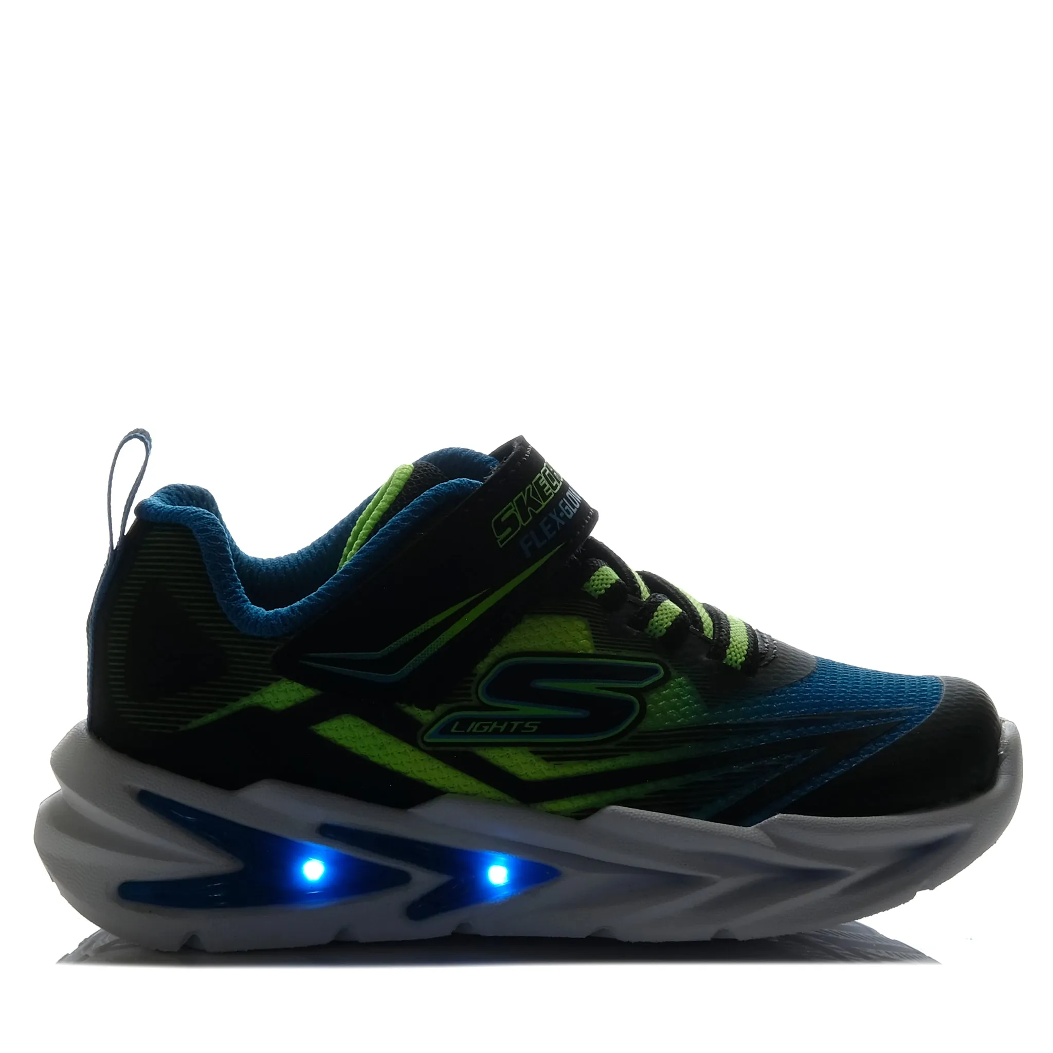 Athletic Sneakers On Sale Skechers Infants' S-Lights: Flex-Glow Ultra Black/Blue 400139N