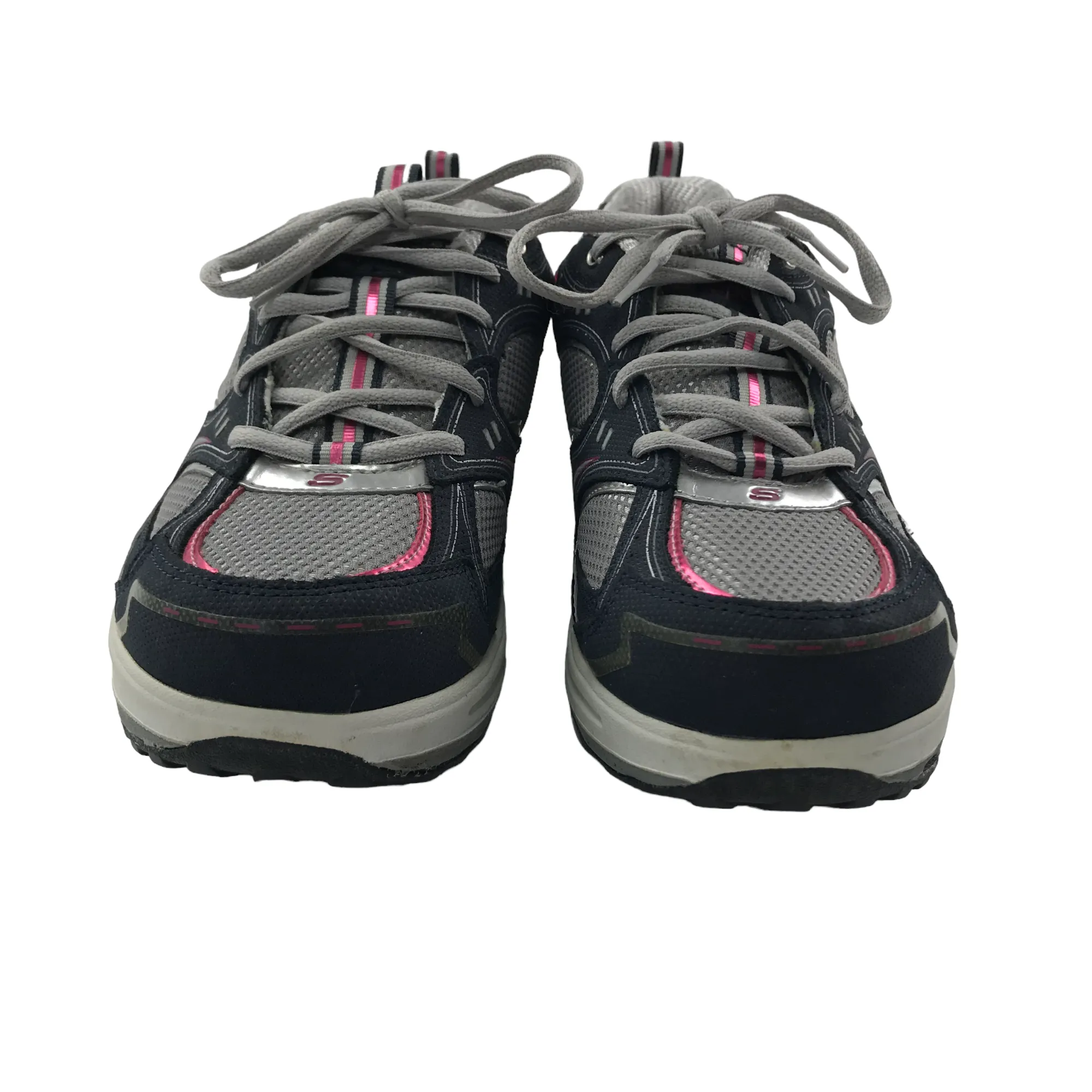 Cross Training Sneakers Skechers Shape-Ups Grey and Pink Trainers Shoe Size 7