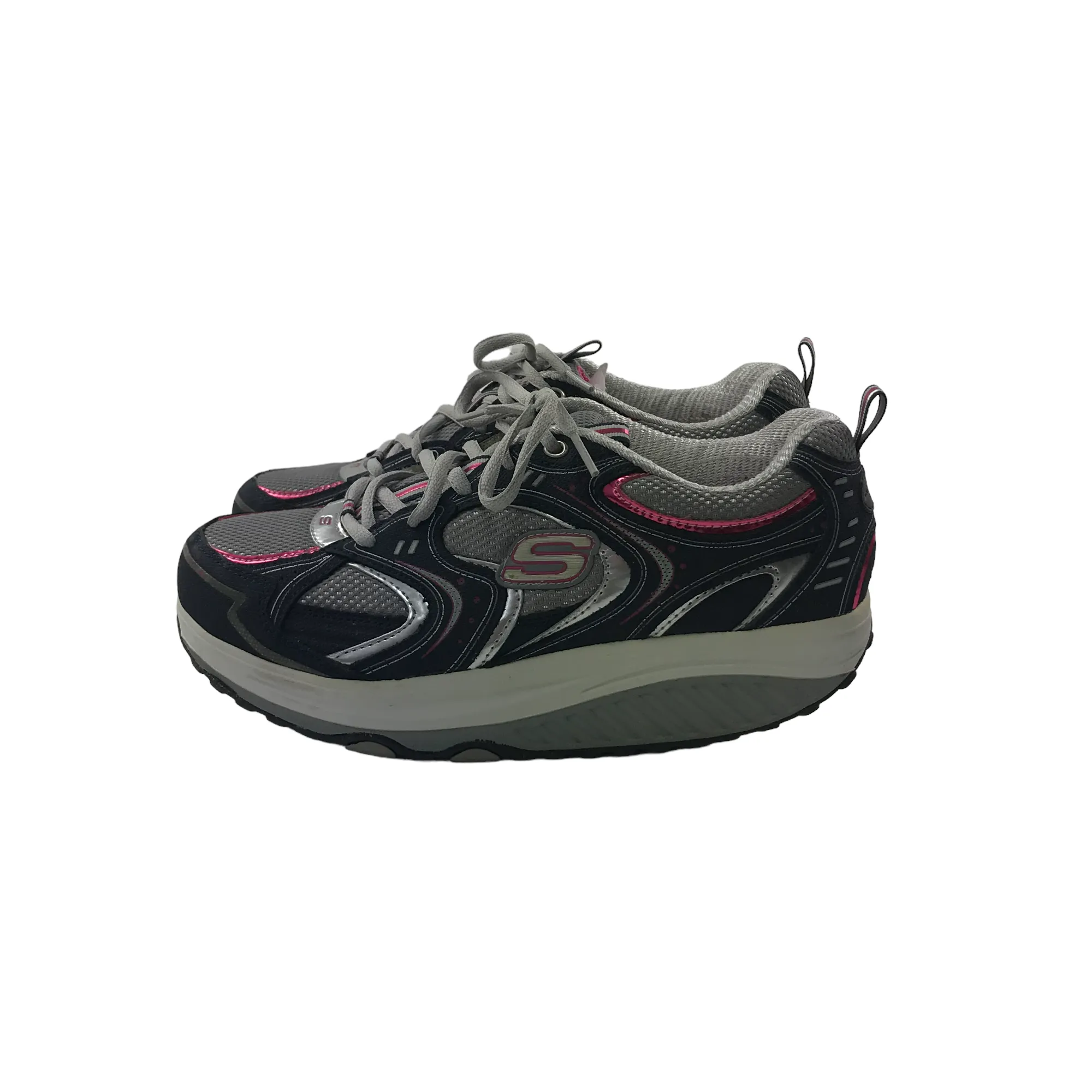 Skechers Shape-Ups Grey and Pink Trainers Shoe Size 7 Best Running Sneakers For Shin Splints