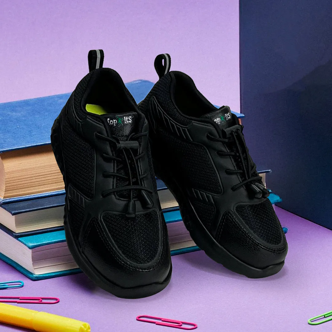 Skudo - Black School Shoes Best Shoes For Pronation Walking