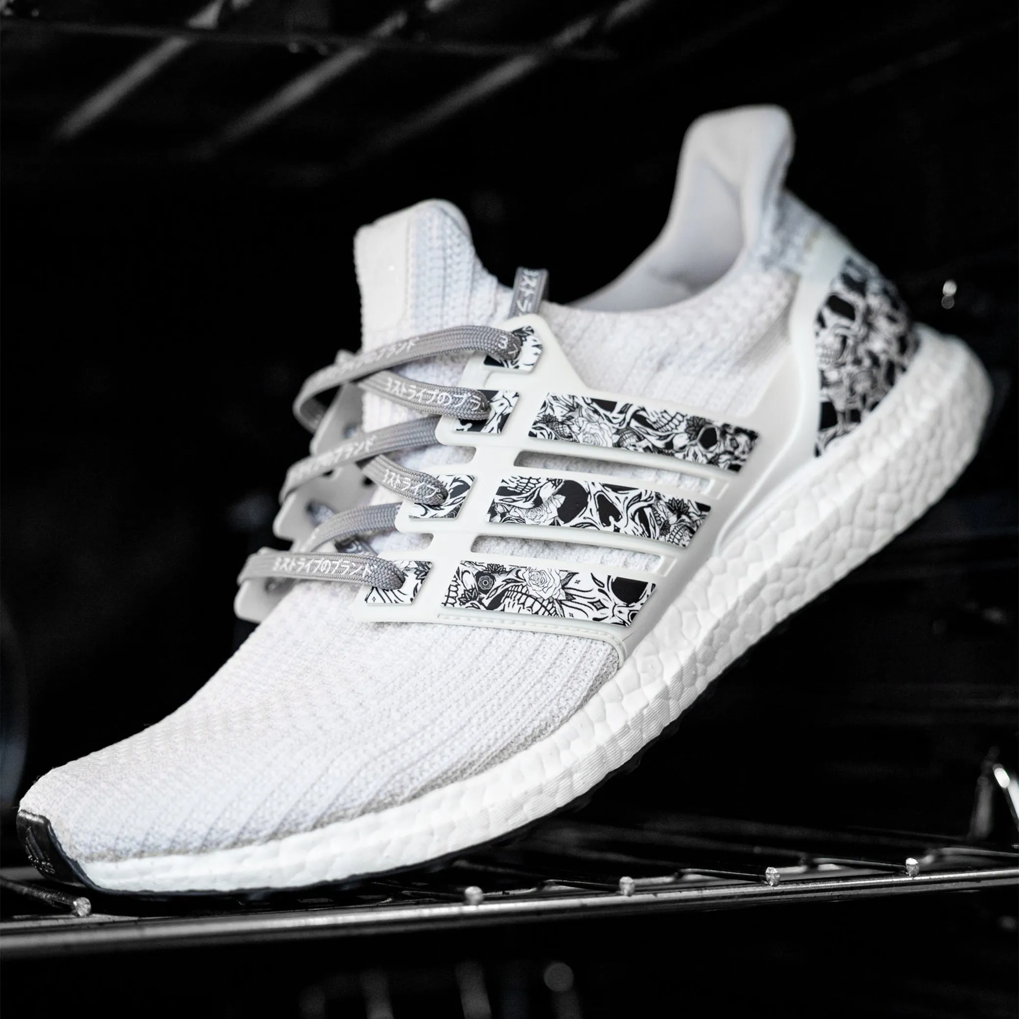 Adidas Bermuda Shoes Skulls & Roses Stripes for Ultra Boost