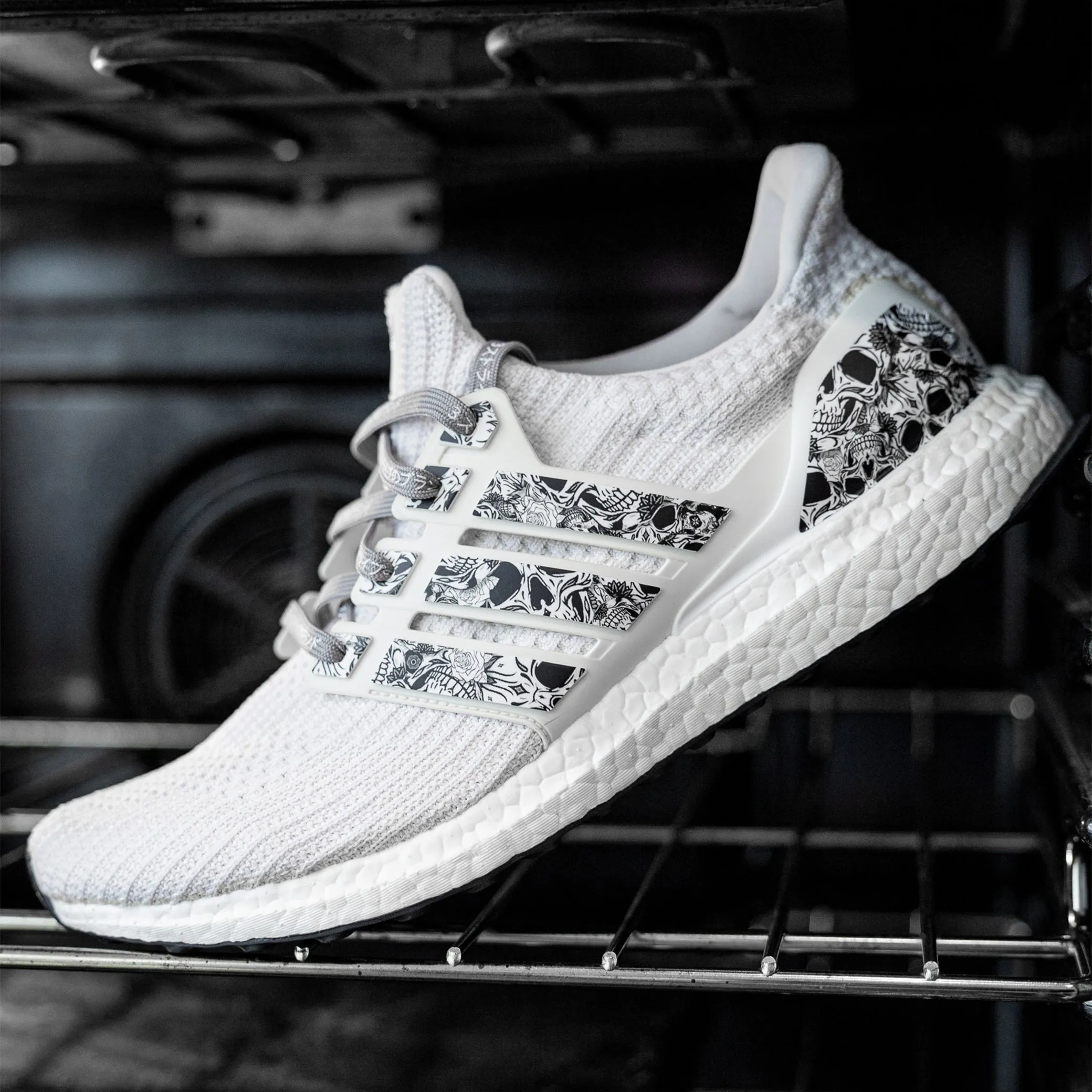 Adidas Duramo Sl 2 Running Shoes Skulls & Roses Stripes for Ultra Boost