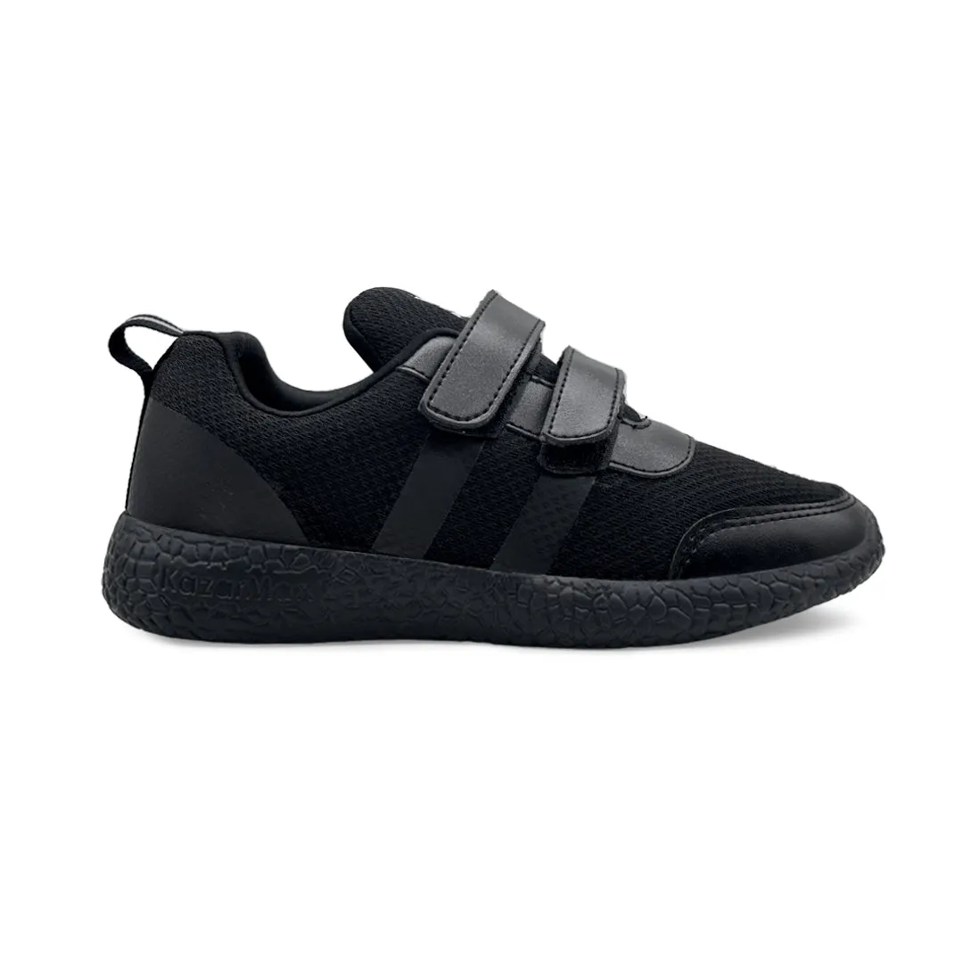 Skudo - Dual Strap Black School Shoes Best Walk