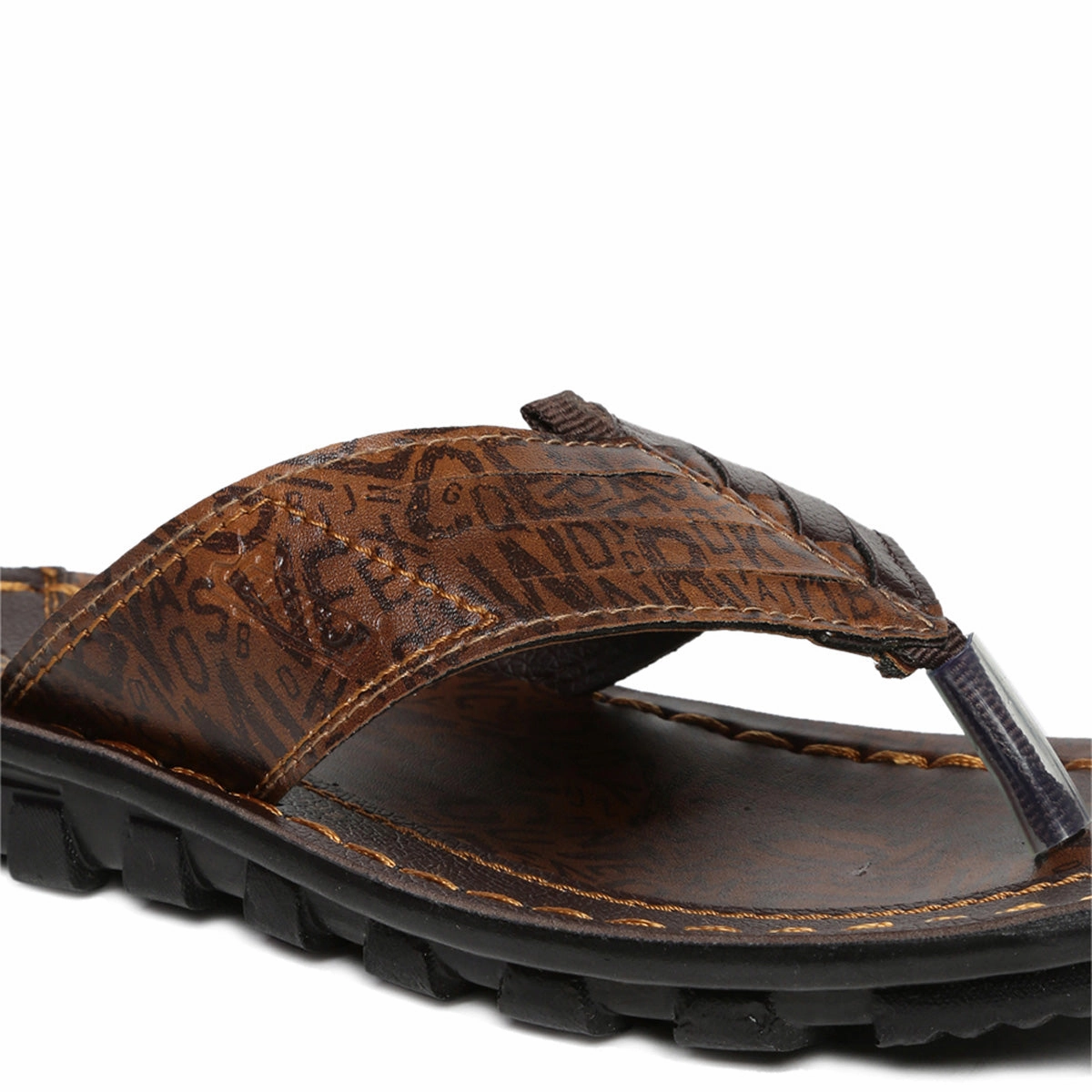 Men's Brown Vertex Flip-Flops Flip Flops With Two Straps