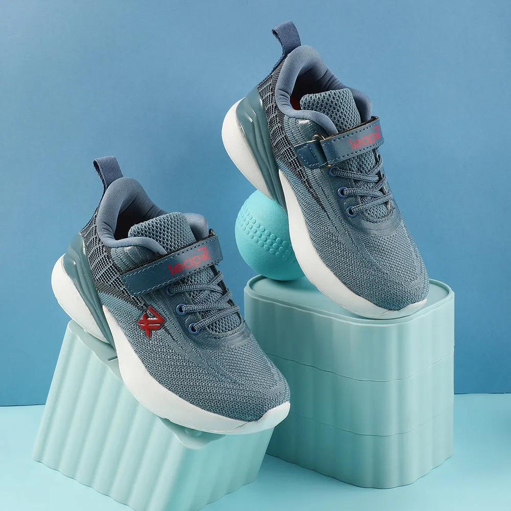 Best Triathlon Running Shoes Leap7x Blue Sports Lacing Running Shoes For Kids COVER-02 By Liberty