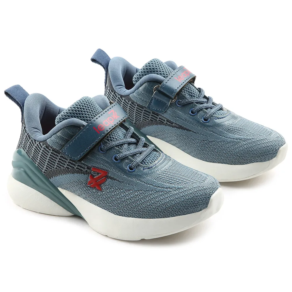 Leap7x Blue Sports Lacing Running Shoes For Kids COVER-02 By Liberty Best Running/ Walking Shoes Under 80$