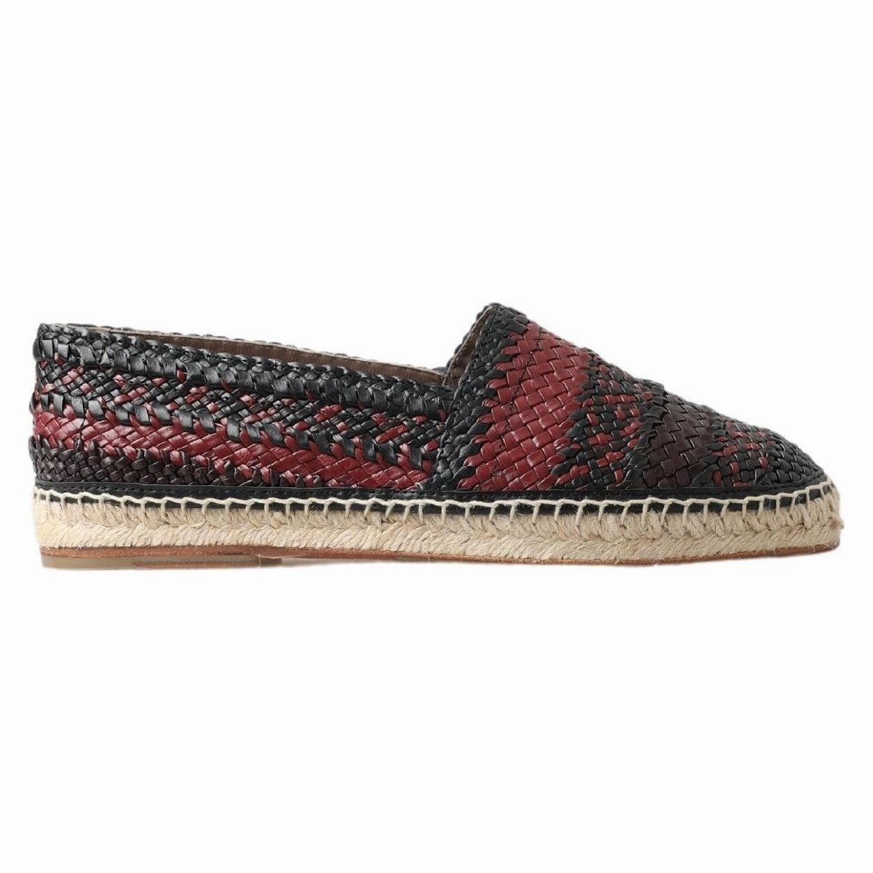Espadrilles Chanel 2017 Dolce & Gabbana Black Bordeaux Buffalo Leather Espadrille Shoes