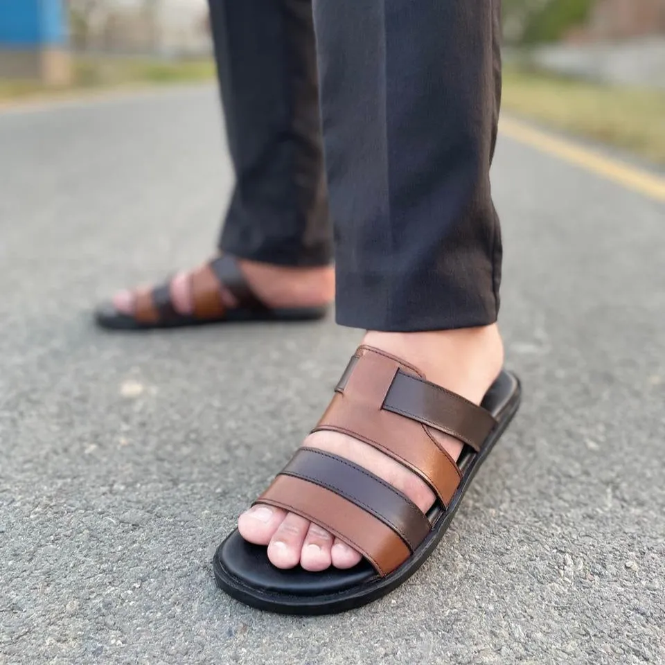 LS Pure leather Handmade FootRoot Chappal LS-156 Work Boot Slippers