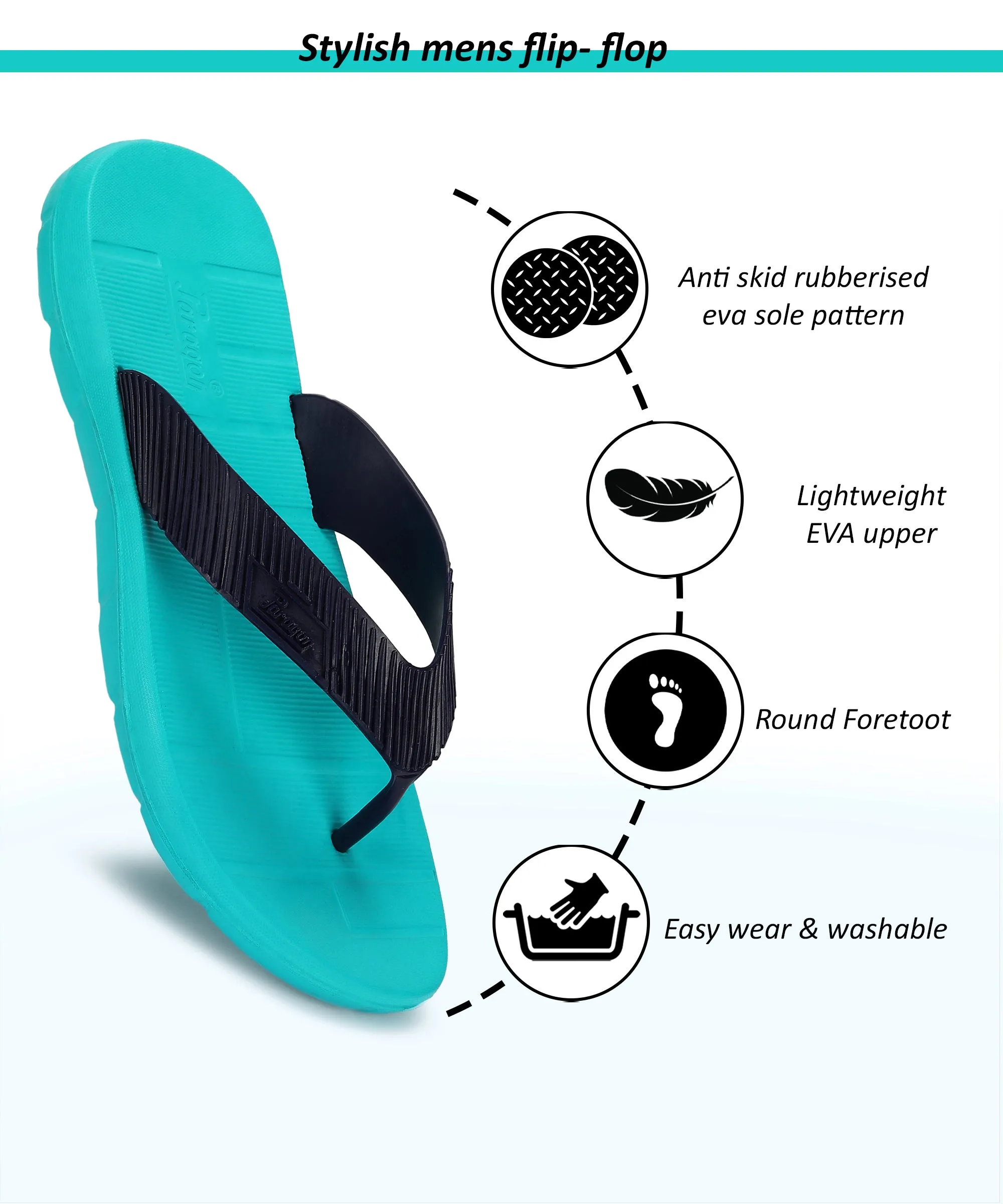 Paragon EVK3416G Men Slippers | Lightweight Flipflops for Indoor & Outdoor | Casual & Comfortable | For Everyday Use Sunflower Flip Flops