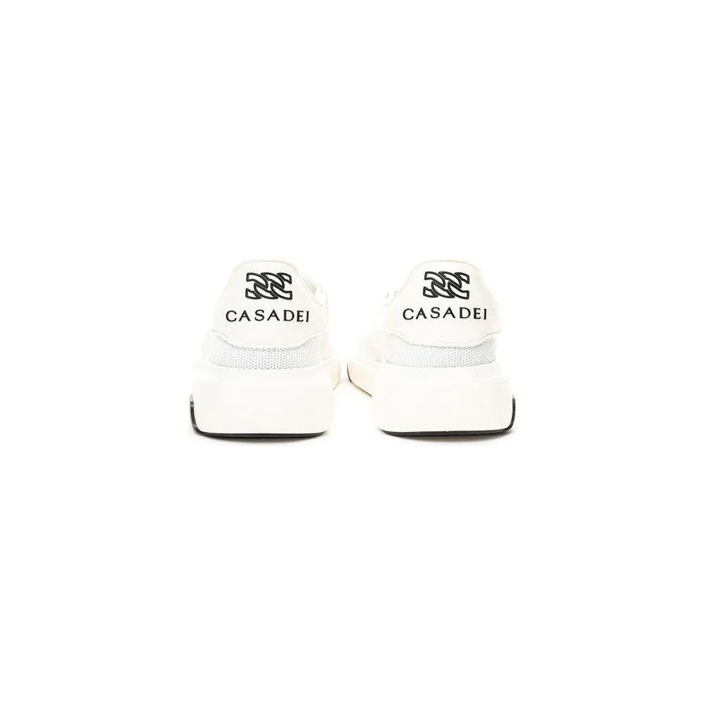 Uptown Sneakers Casadei Elegant White Leather Sneakers