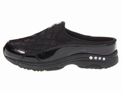 Easy Spirit Travel Time - Black/Silver Patent