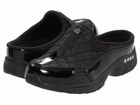 Easy Spirit Travel Time - Black/Silver Patent