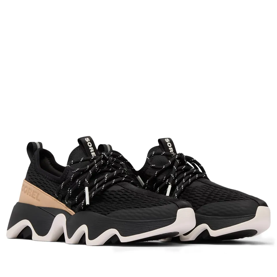 Vectiv Taraval Hiking Shoes Waterproof Sorel Women's KINETIC Impact II Lace Sneaker | Black - Honest Beige
