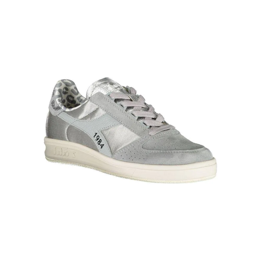 Diadora Gray Leather Women Sneaker Sneakers Luxus