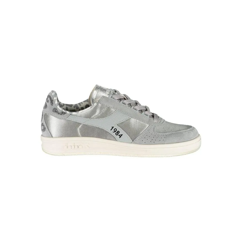 Diadora Gray Leather Women Sneaker Pro Sneakers