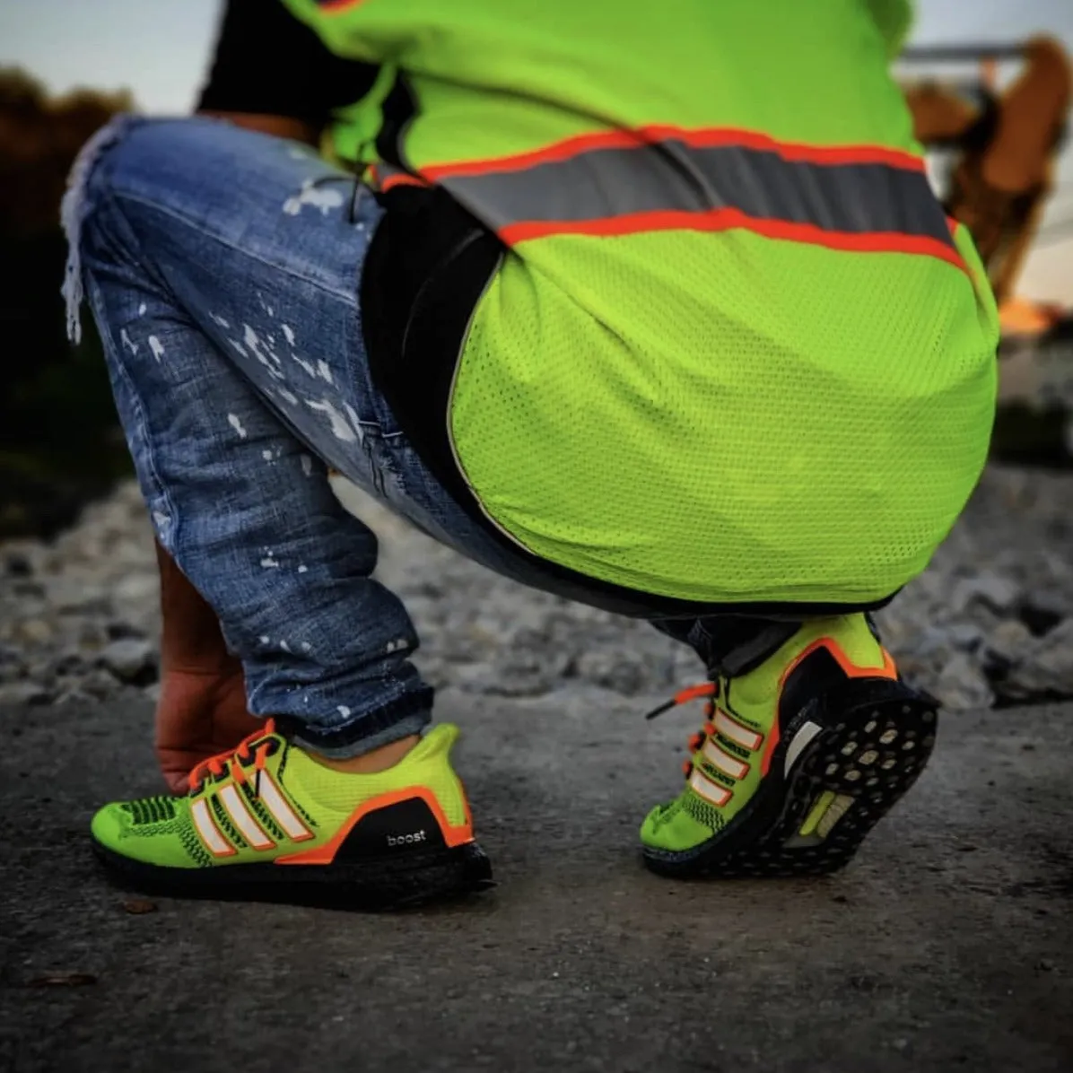 White 3M Reflective Stripes for Ultra Boost Banned Adidas Running Shoes