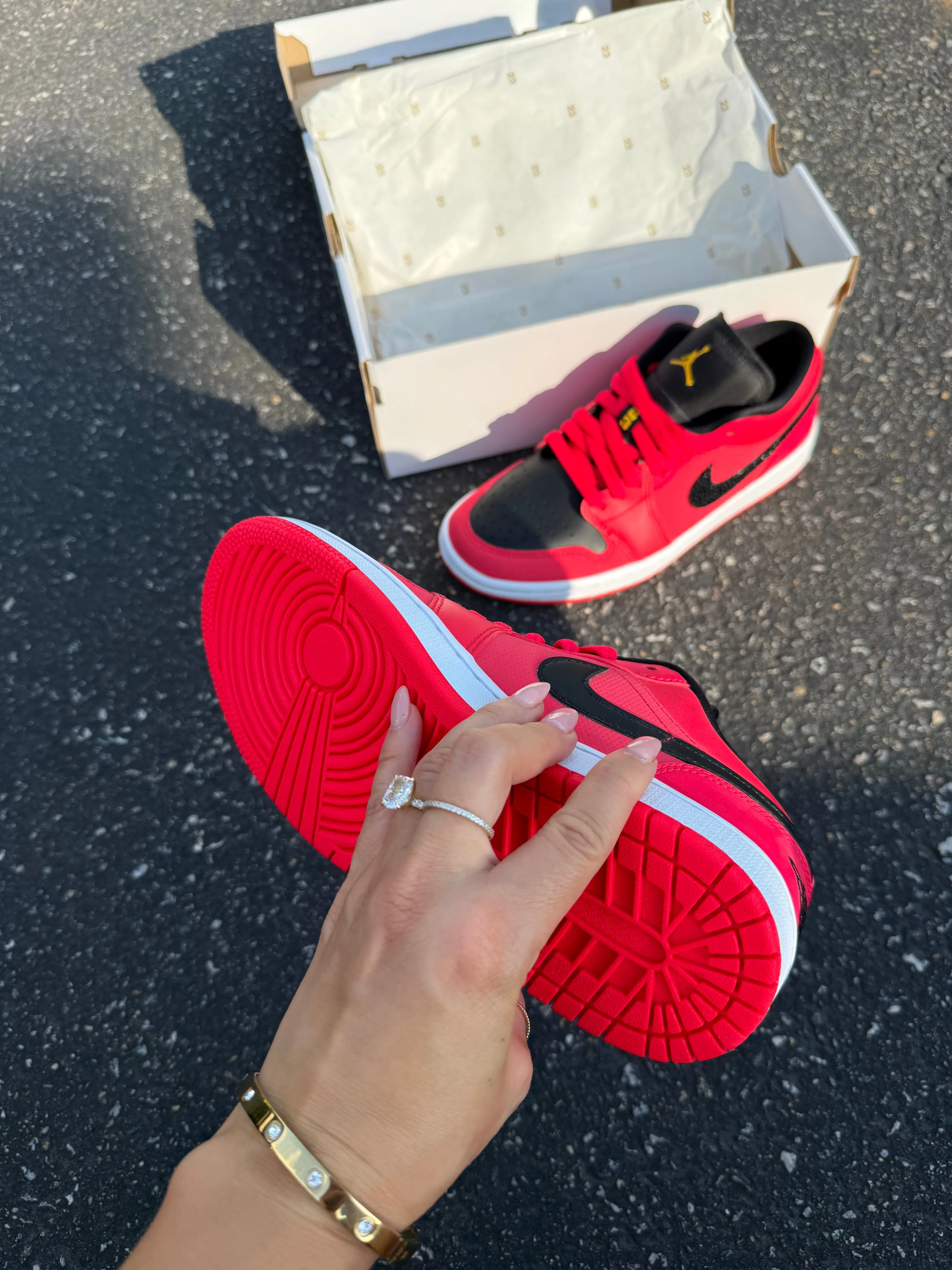 RARE Neon Red Swarovski Womens Air Jordan Retro 1 Low Shoes Adidas Tyshawn Ii Skate Shoes