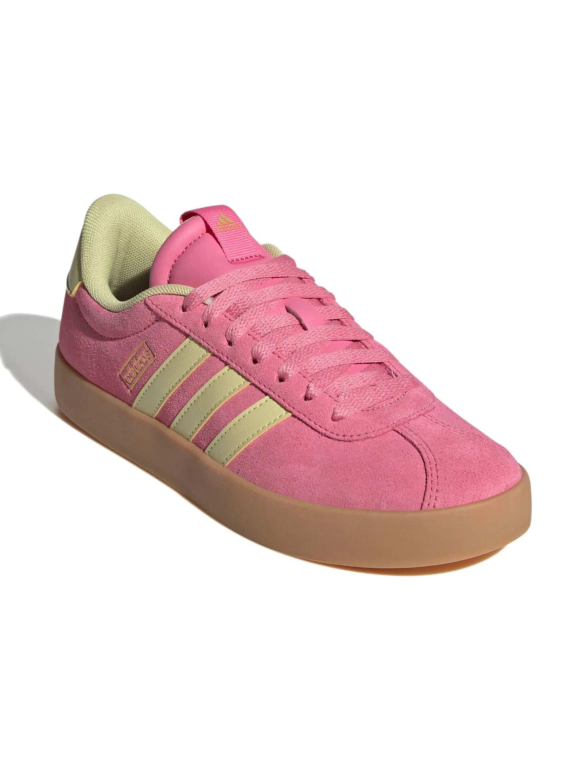 VL Court 3.0 Shoes - Pink Fusion/Powder Yellow/Gold Metallic Adidas Forum Mid Shoes