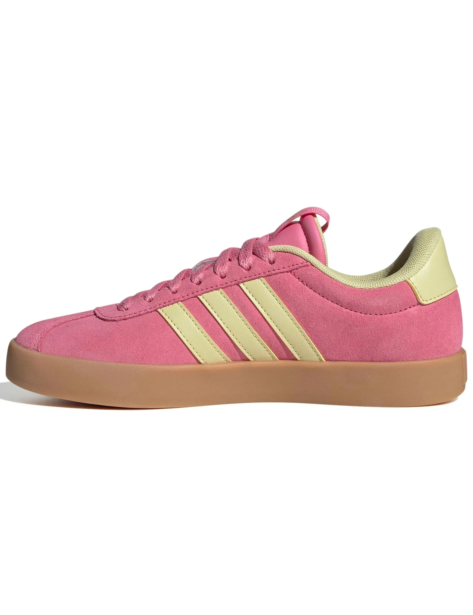 VL Court 3.0 Shoes - Pink Fusion/Powder Yellow/Gold Metallic Adidas High Top Basketball Shoes
