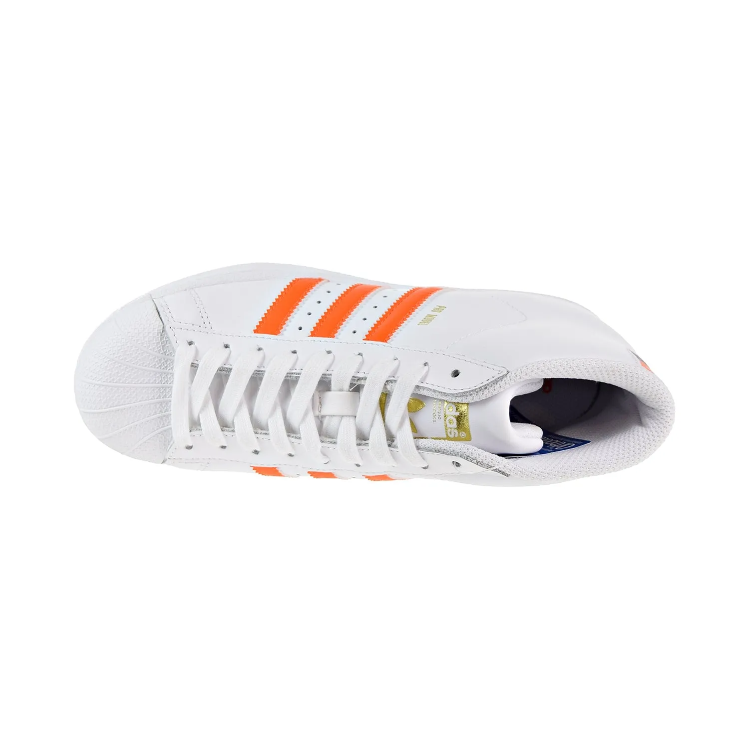 Adidas Flat Shoes Adidas Pro Model Big Kids' Shoes Footwear White/Energy Orange/Gold Metallic