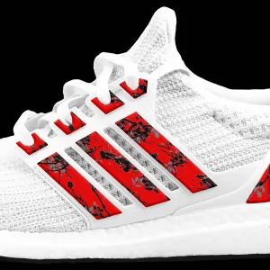 Adidas Wide Toe Box Shoes Red/Black Cherry Stripes for Ultra Boost