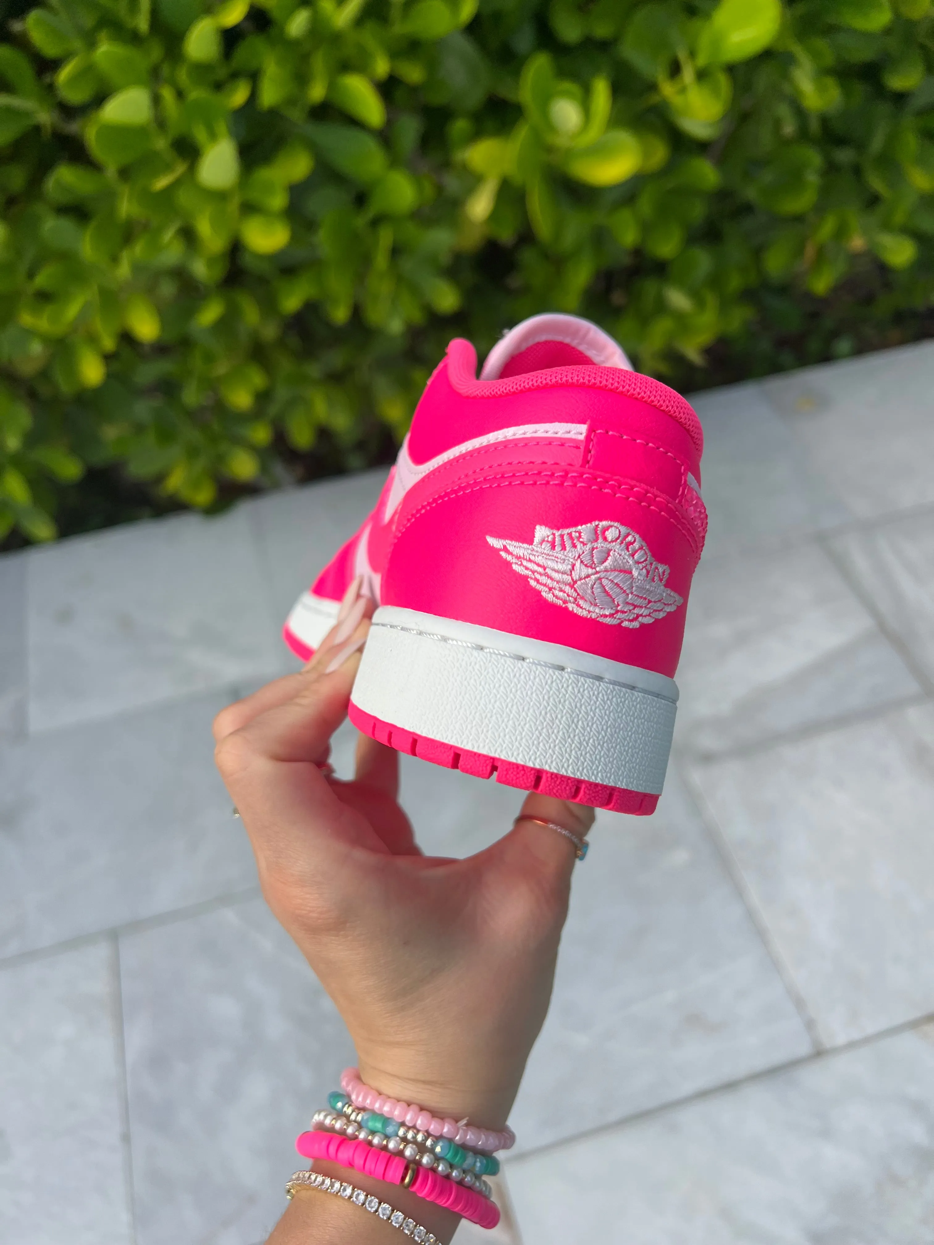 Spring 25 Neon Hot Pink Swarovski Womens Air Jordan 1 Low Shoes Adidas Shoes Calabasas