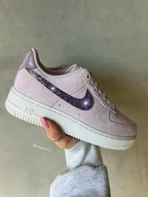 Lilac Iridescent Suede Swarovski Womens Nike Air Force One Adidas Originals Samba Soccer Shoe