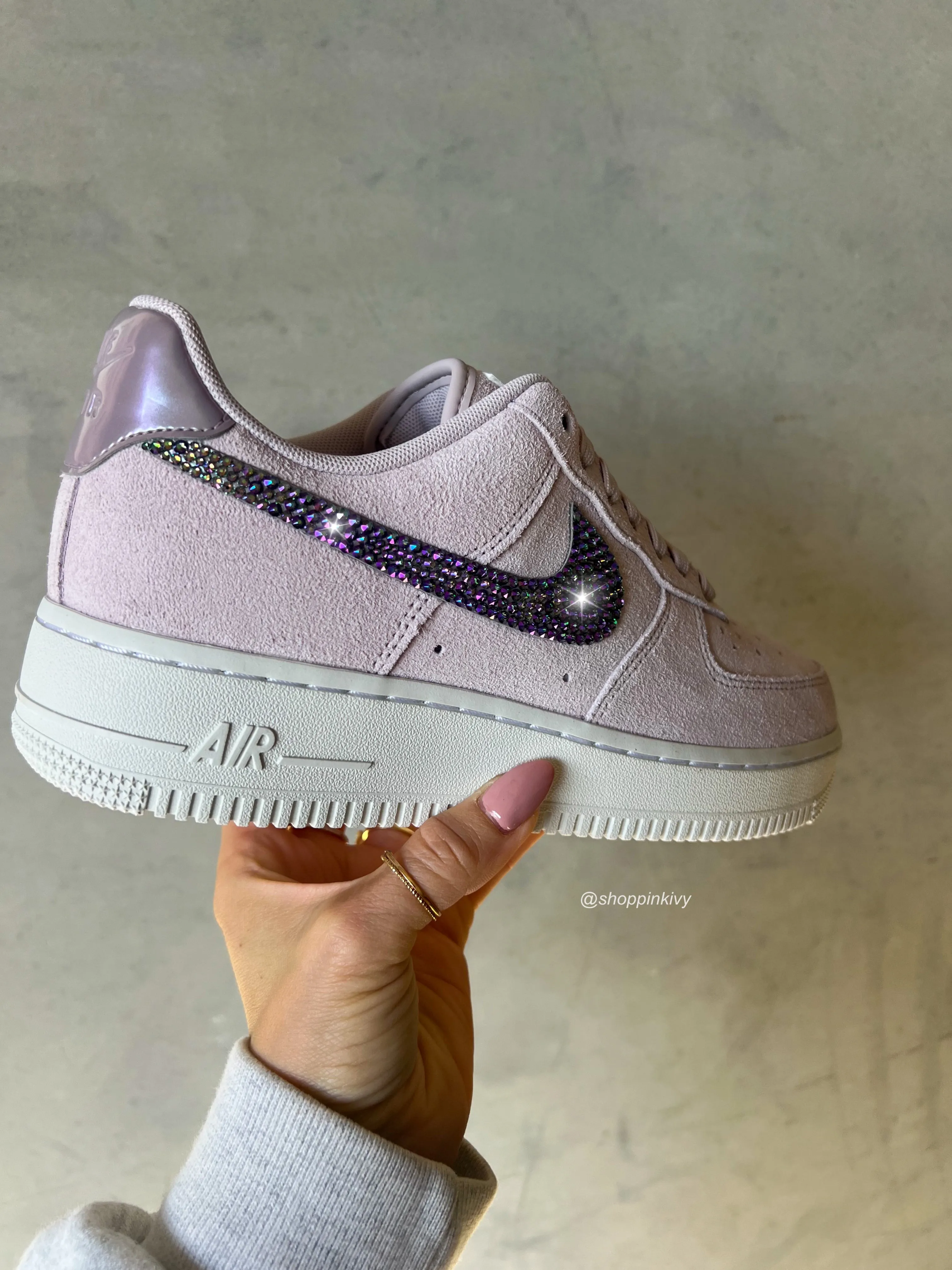 Adidas Mtb Shoes Lilac Iridescent Suede Swarovski Womens Nike Air Force One