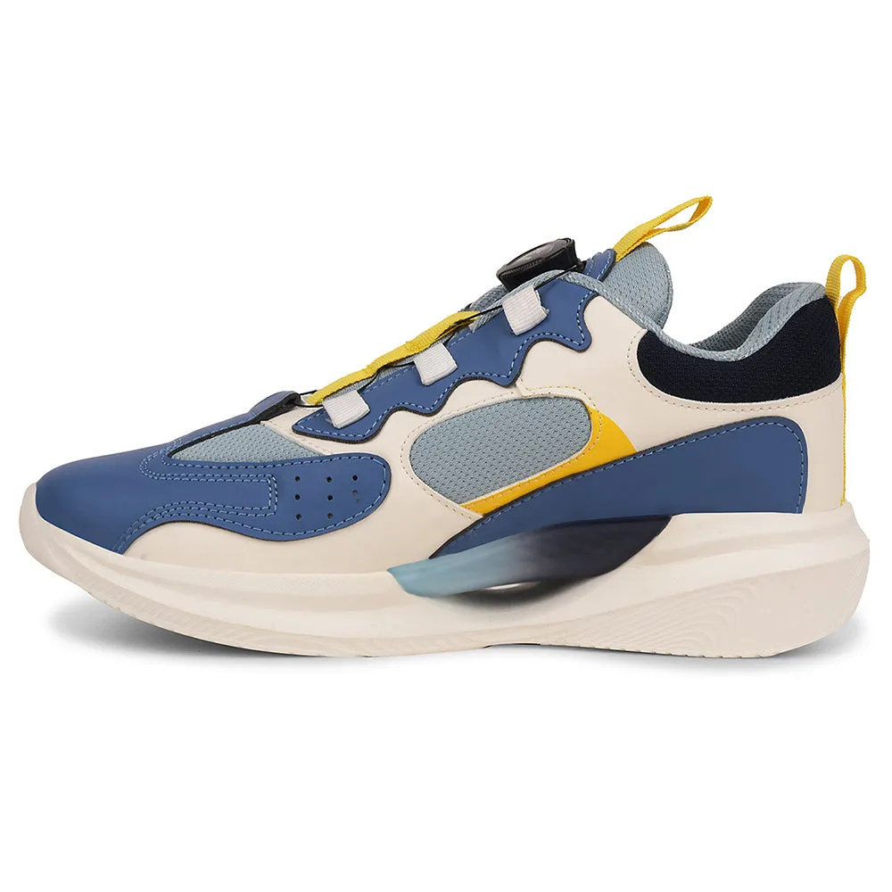 Leap7x Blue Sports Non Lacing Running Shoes For Kids GAMEON-1 By Liberty Best Running Shoes For Overpronation Flat Feet