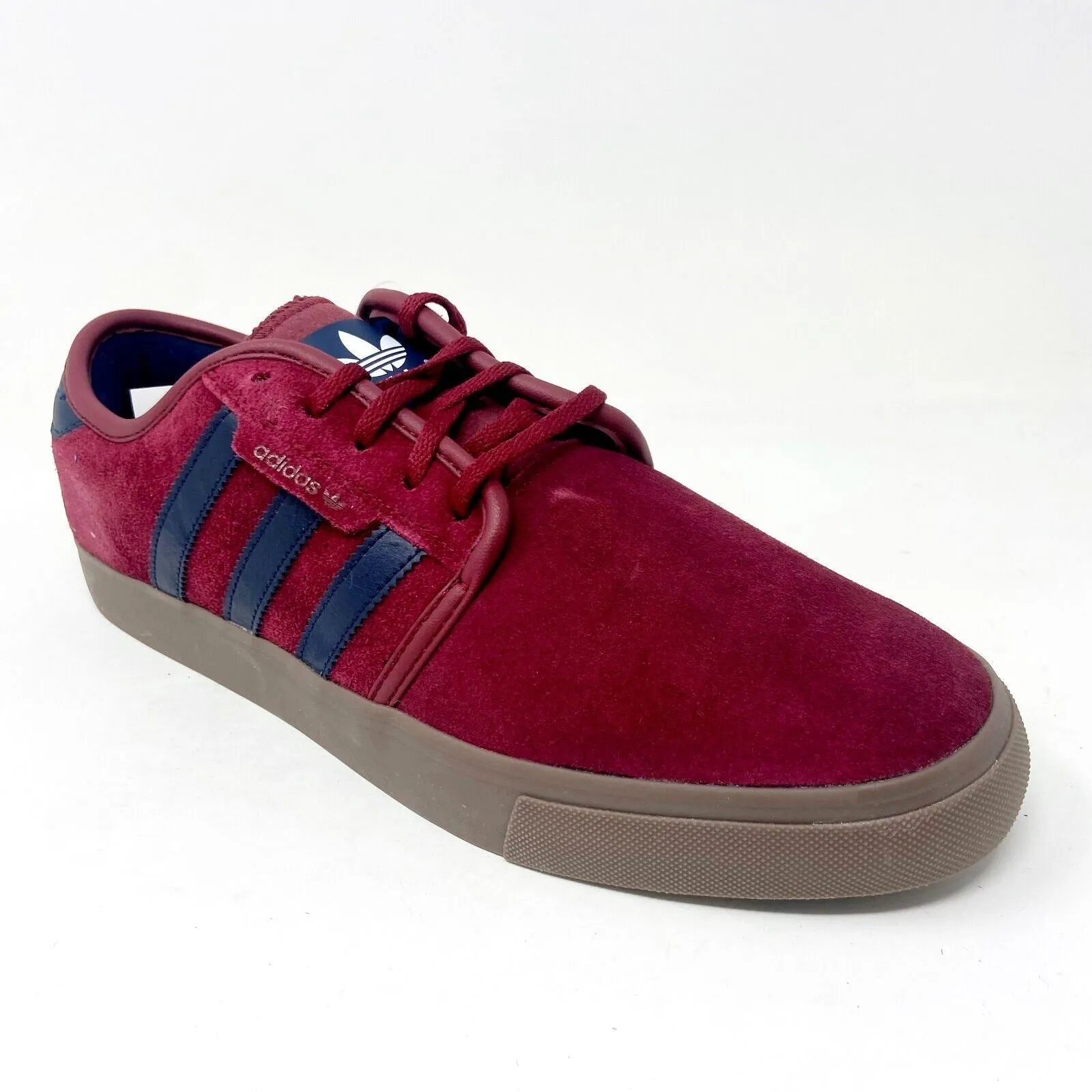 Indoor Soccer Adidas Shoes Adidas Originals Seeley Burgundy Navy Gum Mens Size 9 Skateboarding Shoes C75709