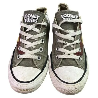 Converse Looney Tunes Shoes Mens 4 Tazmanian Devil Chuck Taylor Low Top Sneakers Casual Shoes For Wide Leg Jeans