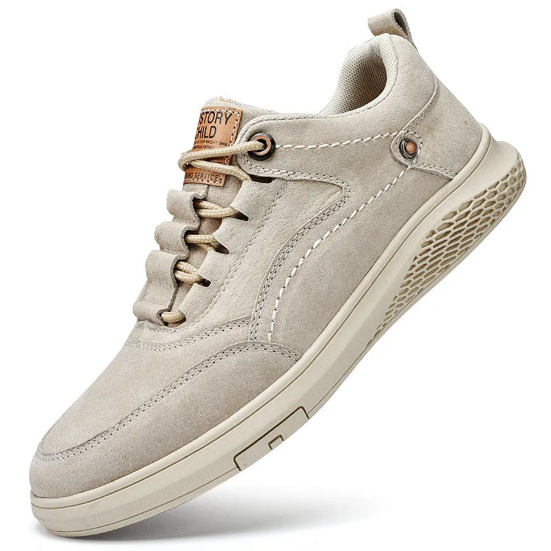 Flat Shoes Night Out Men's Sewing Men's Suede Leather Shoes Versatile Outdoor Fashion Shoes