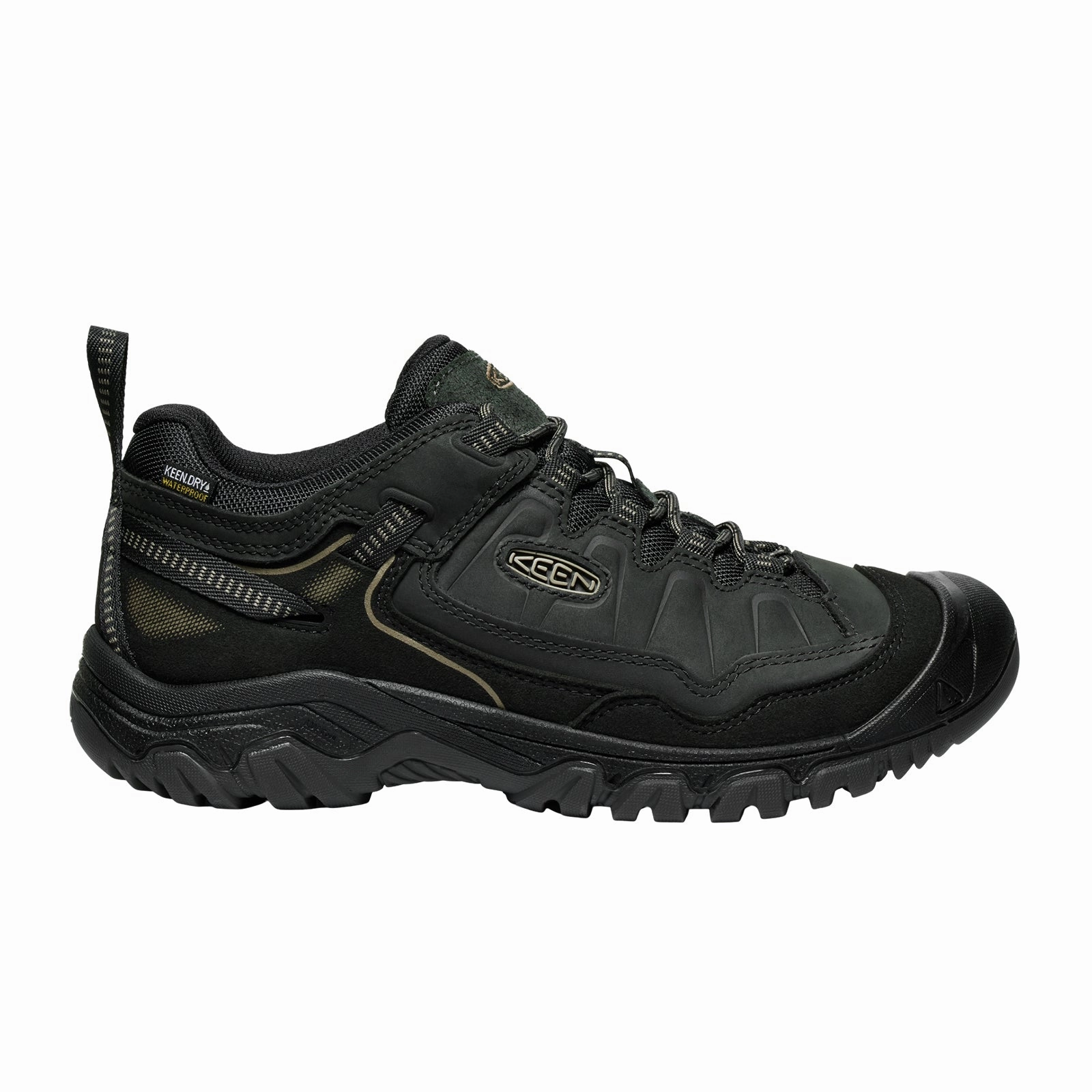 Keen Targhee IV Waterproof Hiking Shoe (Men) - Triple Black Tech Hiking Shoes High Tops