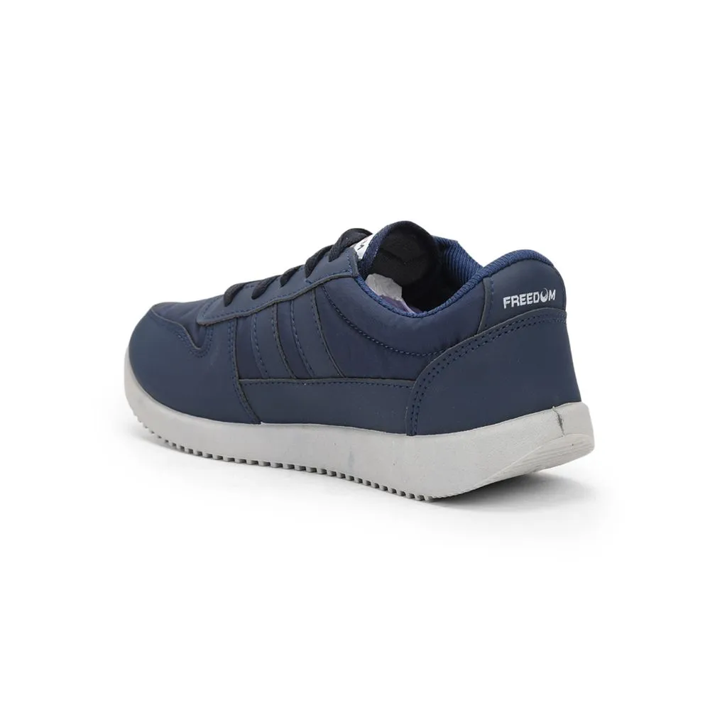 Casual Party Wear Shoes Freedom Casual Blue Pt. Lacing Shoes For Men JUMP By Liberty