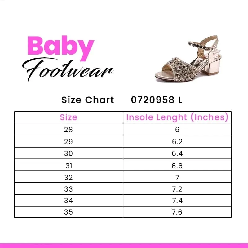 Baby Girls Gold Fancy Sandals 0720958 Corrective Shoes For Flat Feet