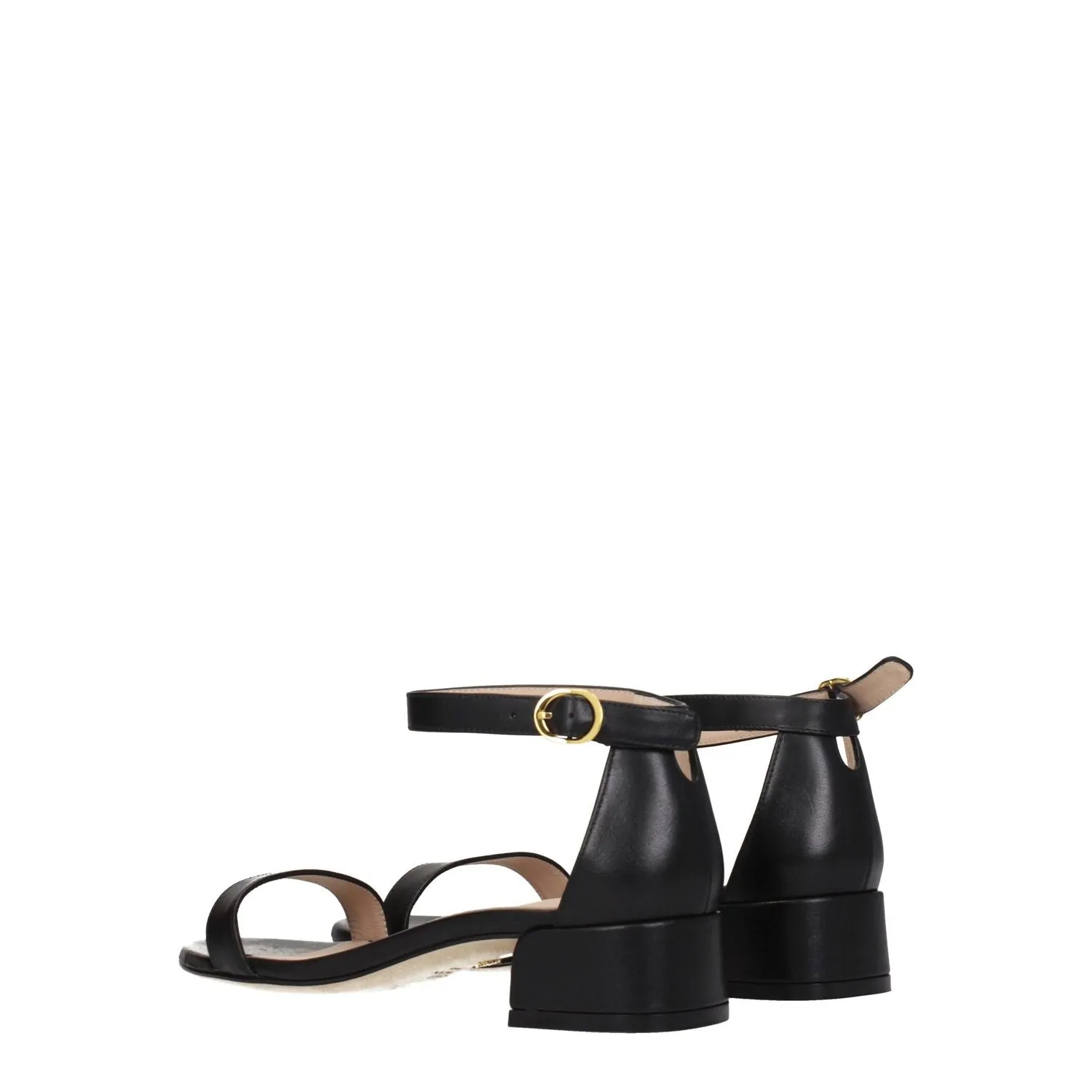 Stuart Weitzman Black Leather Flat Sandals Best Shoes For High Arches