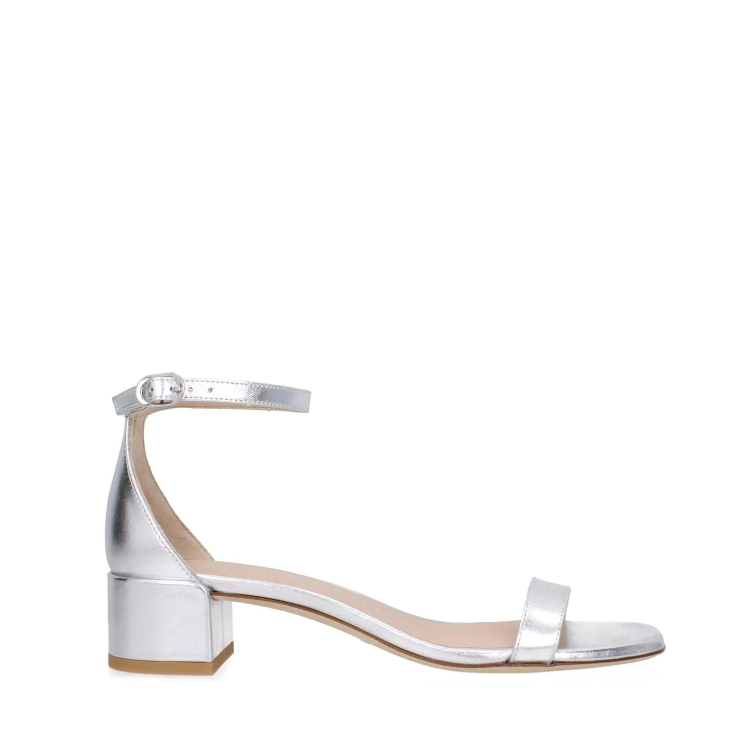Stuart Weitzman Gray Leather Flat Sandals Flat Shoes Flats