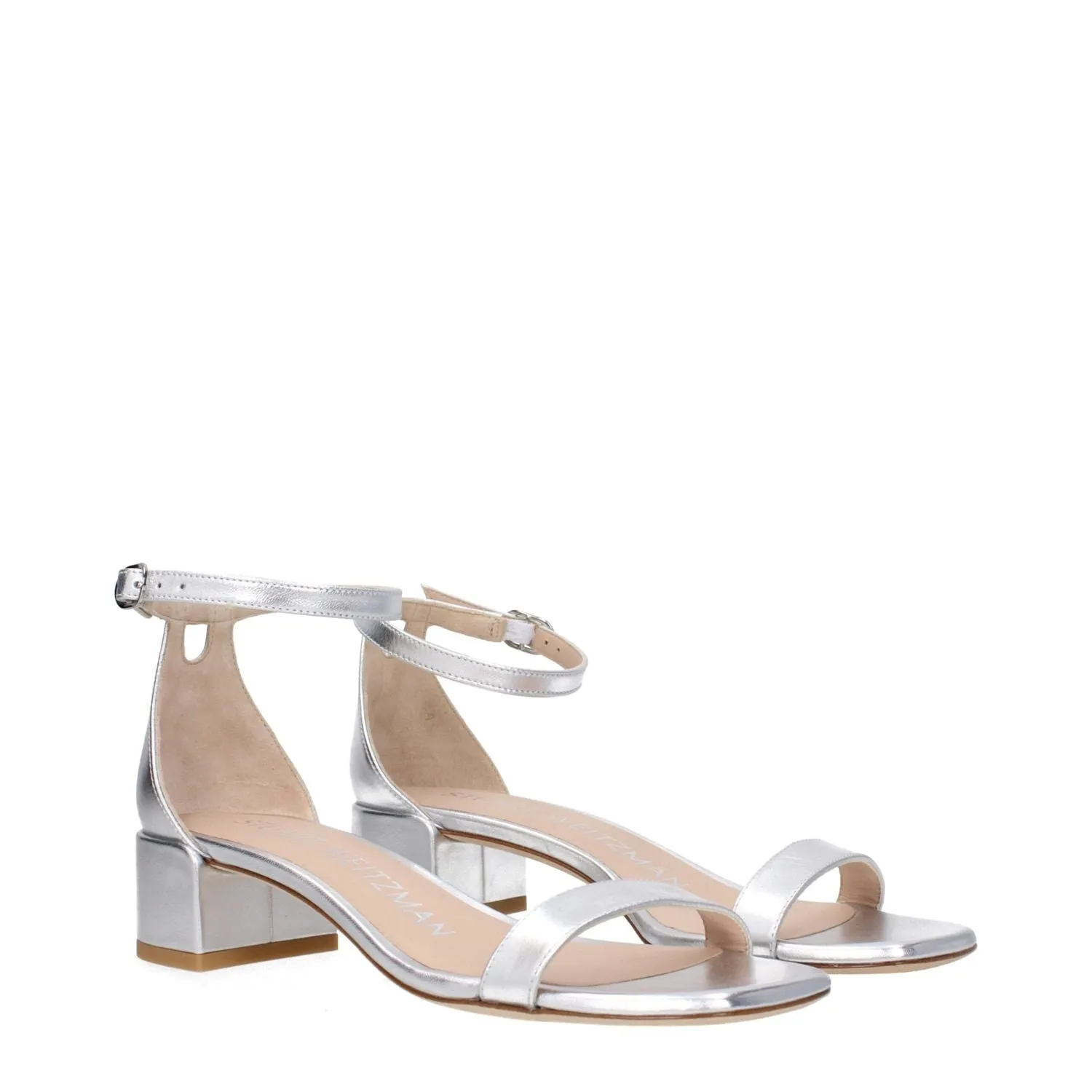 Minimalist Shoes And Flat Feet Stuart Weitzman Gray Leather Flat Sandals