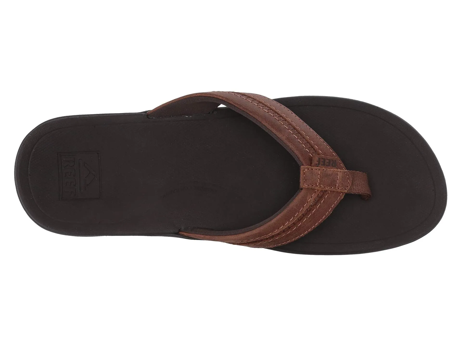 Batman Flip Flops Reef Leather Ortho-Bounce Coast Brown RF0A3YKRBRO Men's Flip Flop