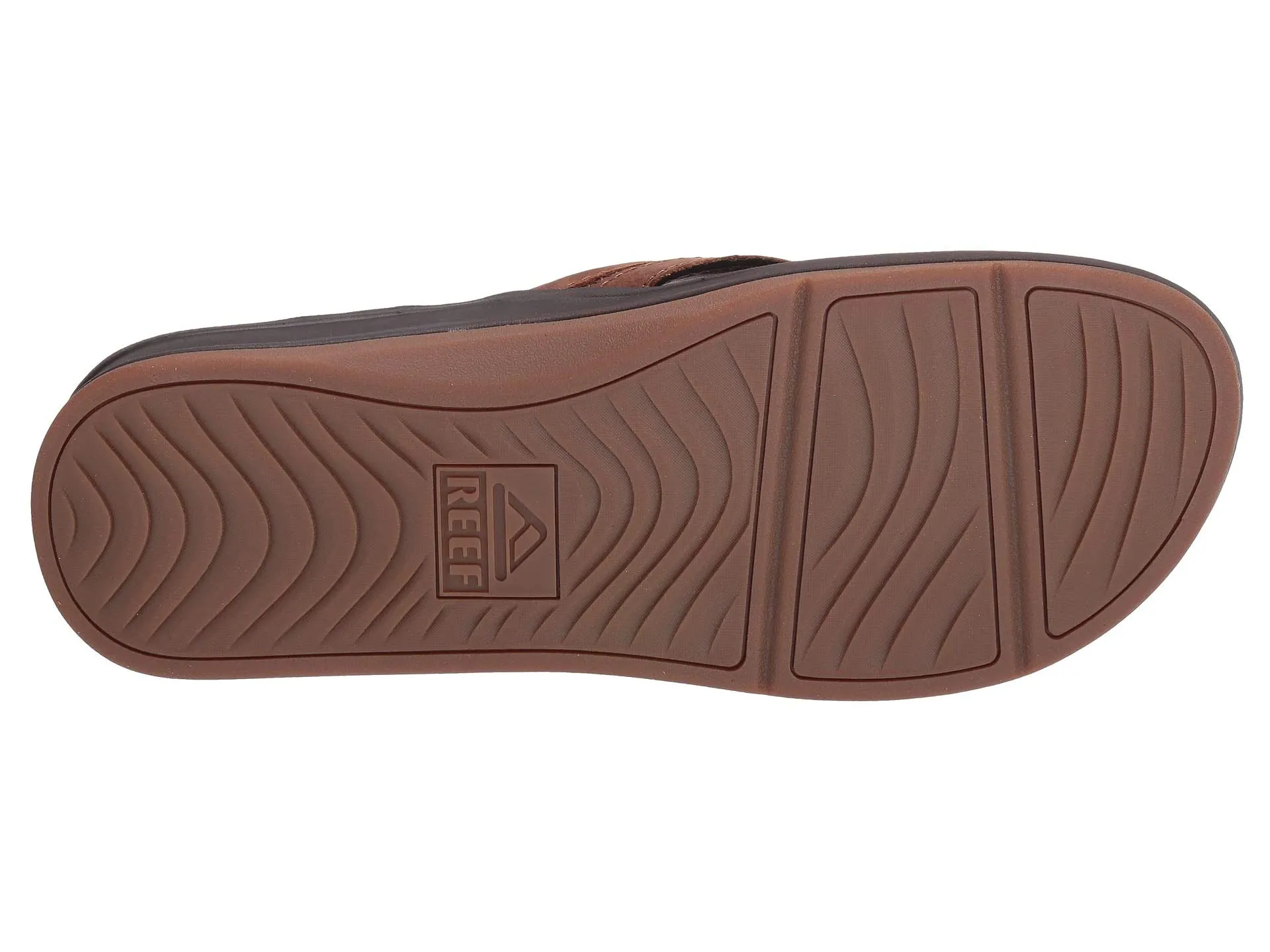 Drawing Flip Flops Reef Leather Ortho-Bounce Coast Brown RF0A3YKRBRO Men's Flip Flop