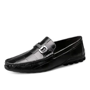 Training Shoes Flat Sole Newest Men Shoes Leather Genuine Casual Loafers Men