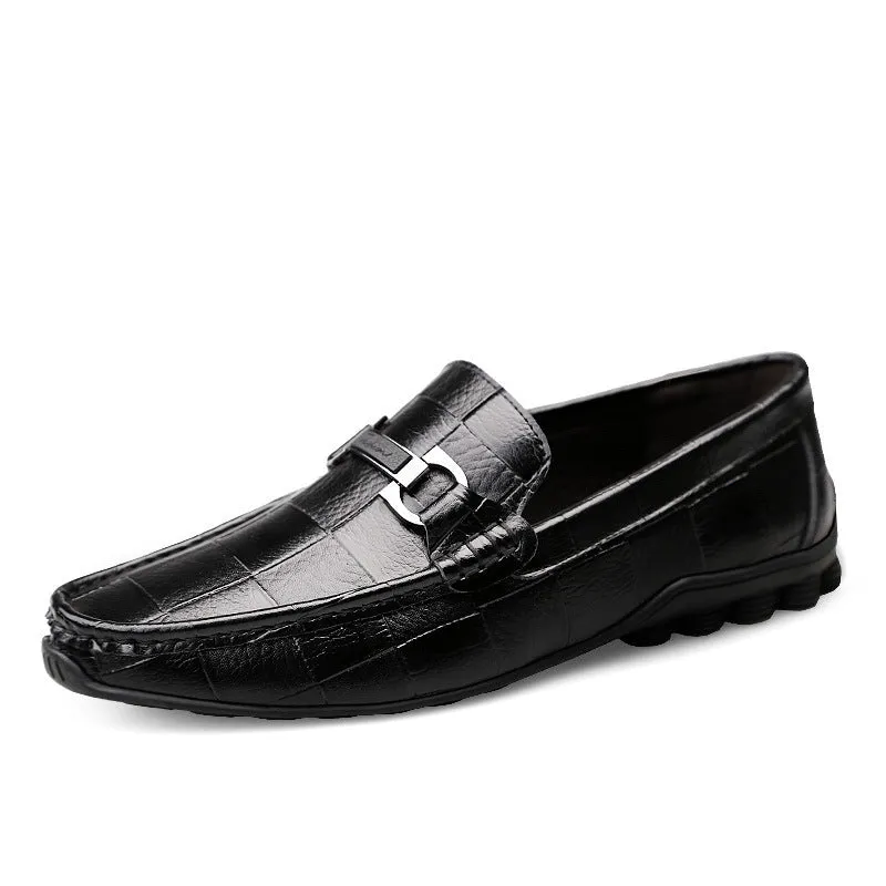Newest Men Shoes Leather Genuine Casual Loafers Men Disadvantages Of Wearing Flat Shoes