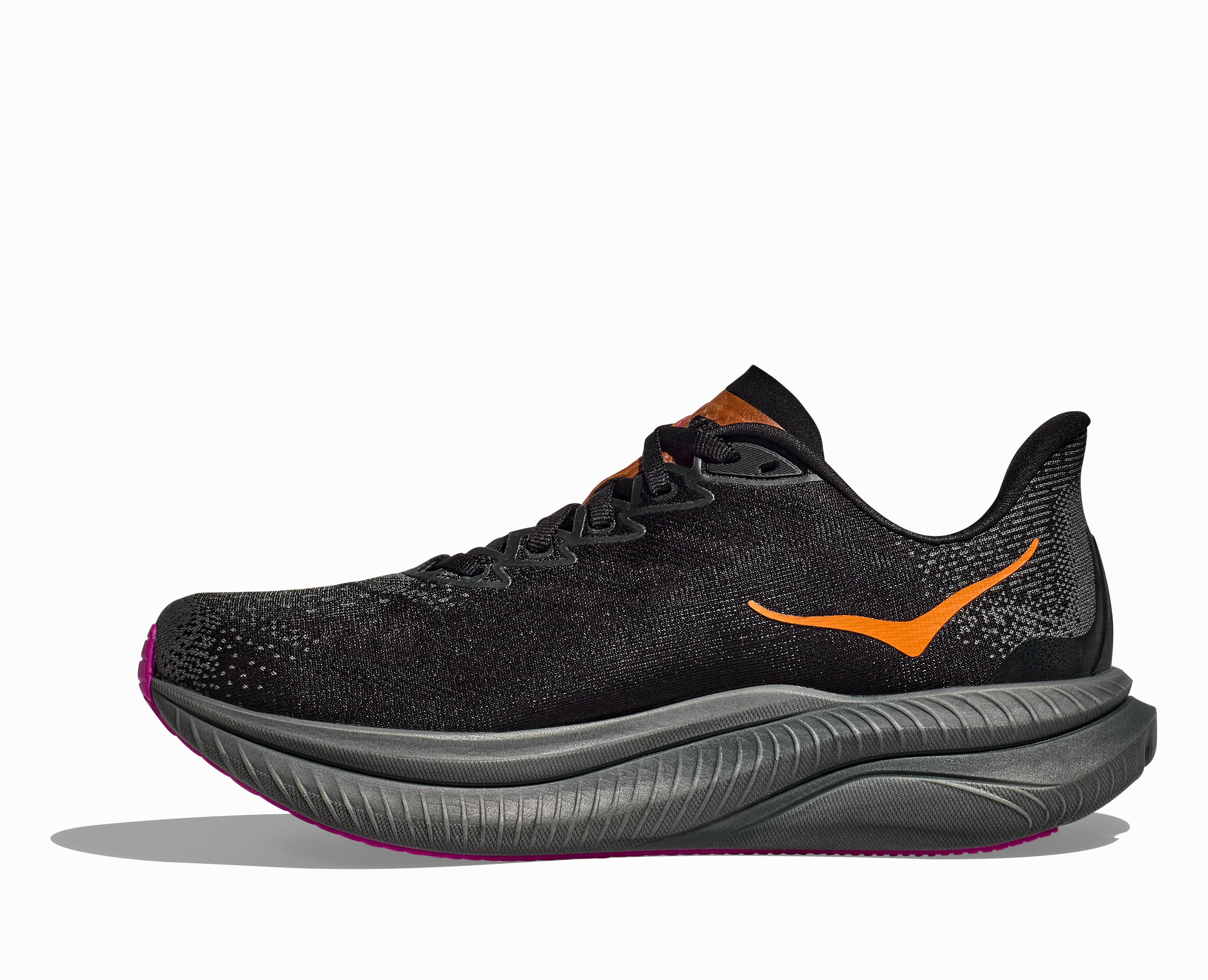 Hoka Women's Mach 6 (Black/Fuschia) Running Shoes For Marathon Runners