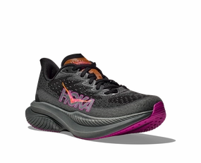 Responsive Running Shoes Hoka Women's Mach 6 (Black/Fuschia)