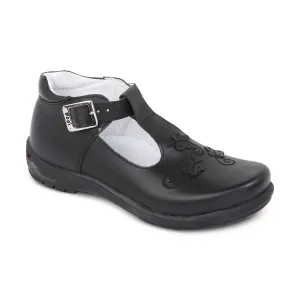 DG-7485 - Black Genuine Leather - Dogi Kids School Shoes Walk In My