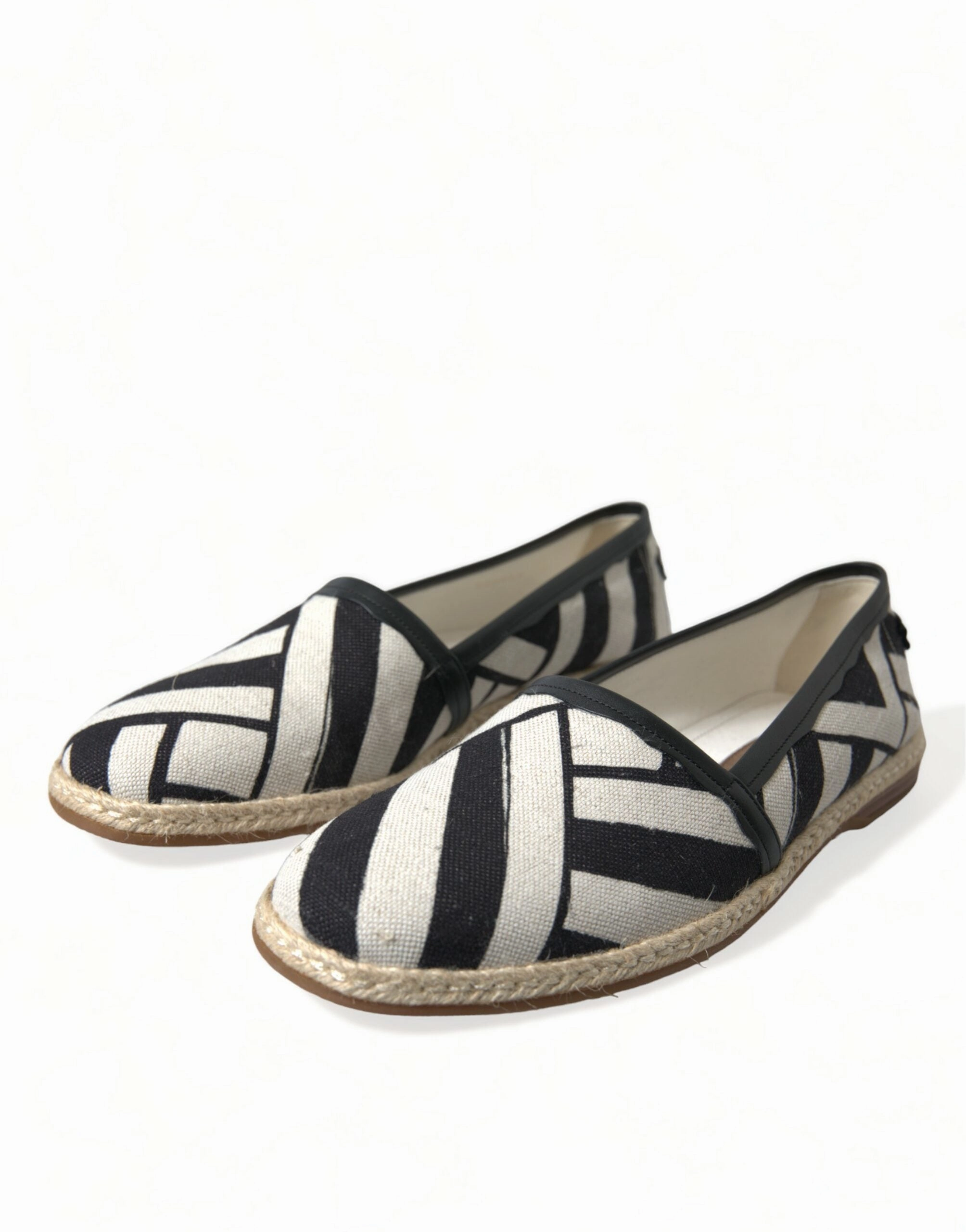 Cloudfeel Espadrille Slide Beige Black Striped Canvas Espadrilles MONDELLO Shoes