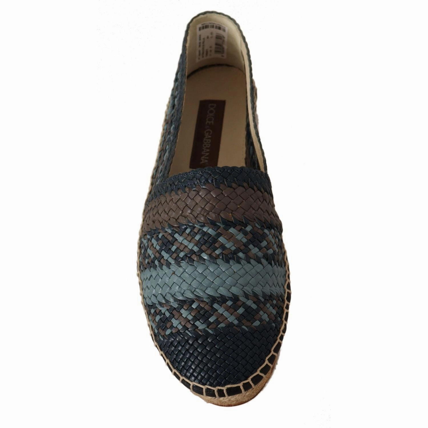 Dolce & Gabbana Blue Gray Slip On Buffalo Espadrille Shoes Espadrilles Coco Chanel