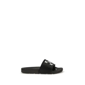 Strappy Comfort Sandals Off-White Black Polyethylene Sandals