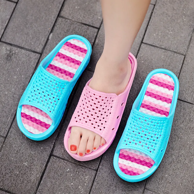 Waterproof Yard Shoes Summer Women Colorful Beach Home Hole Shoes Platform Slipper